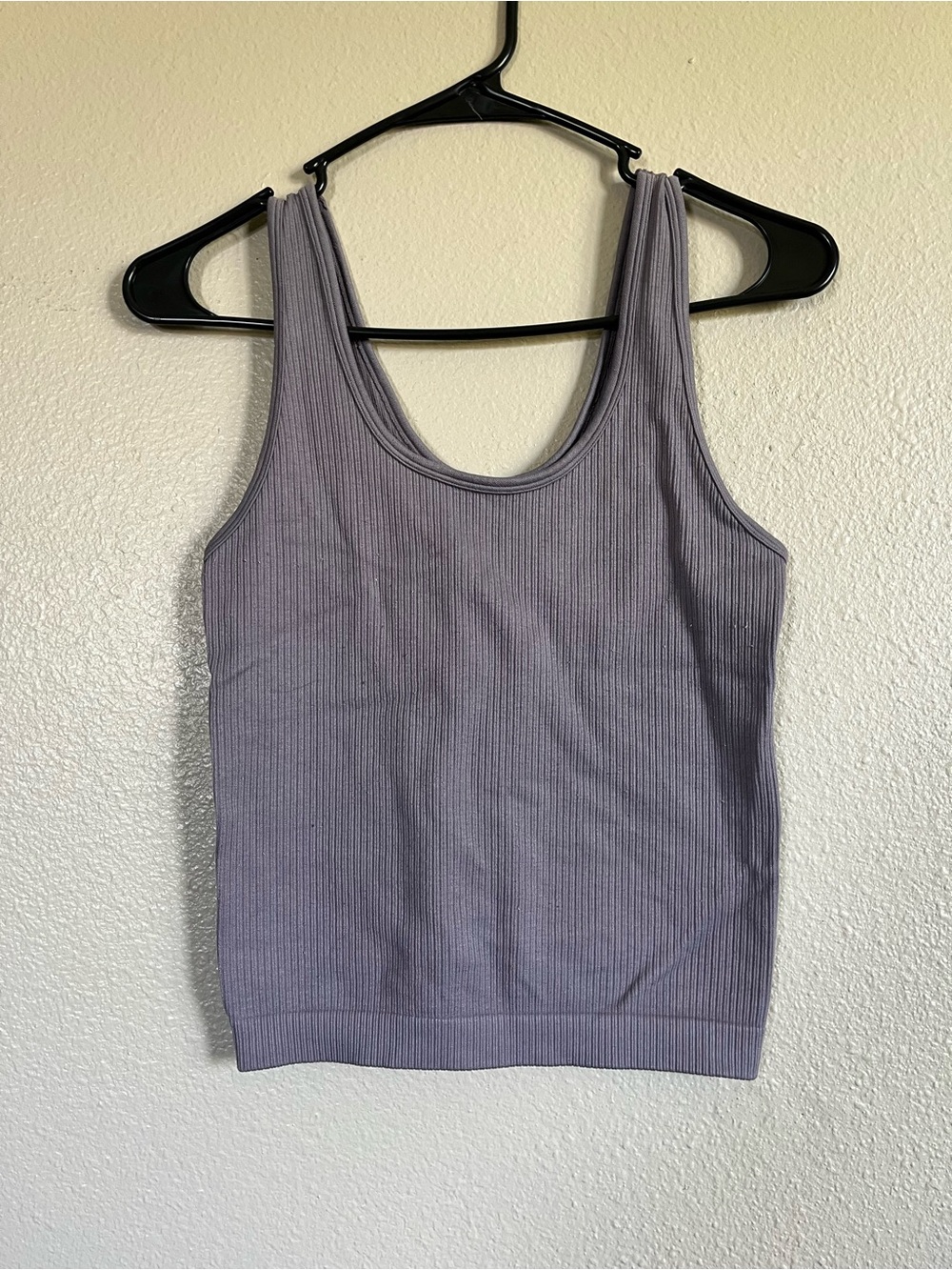 a new day Ribbed Scoop Tank Top - Lavender